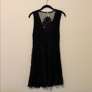 Free People Black Lace Dress